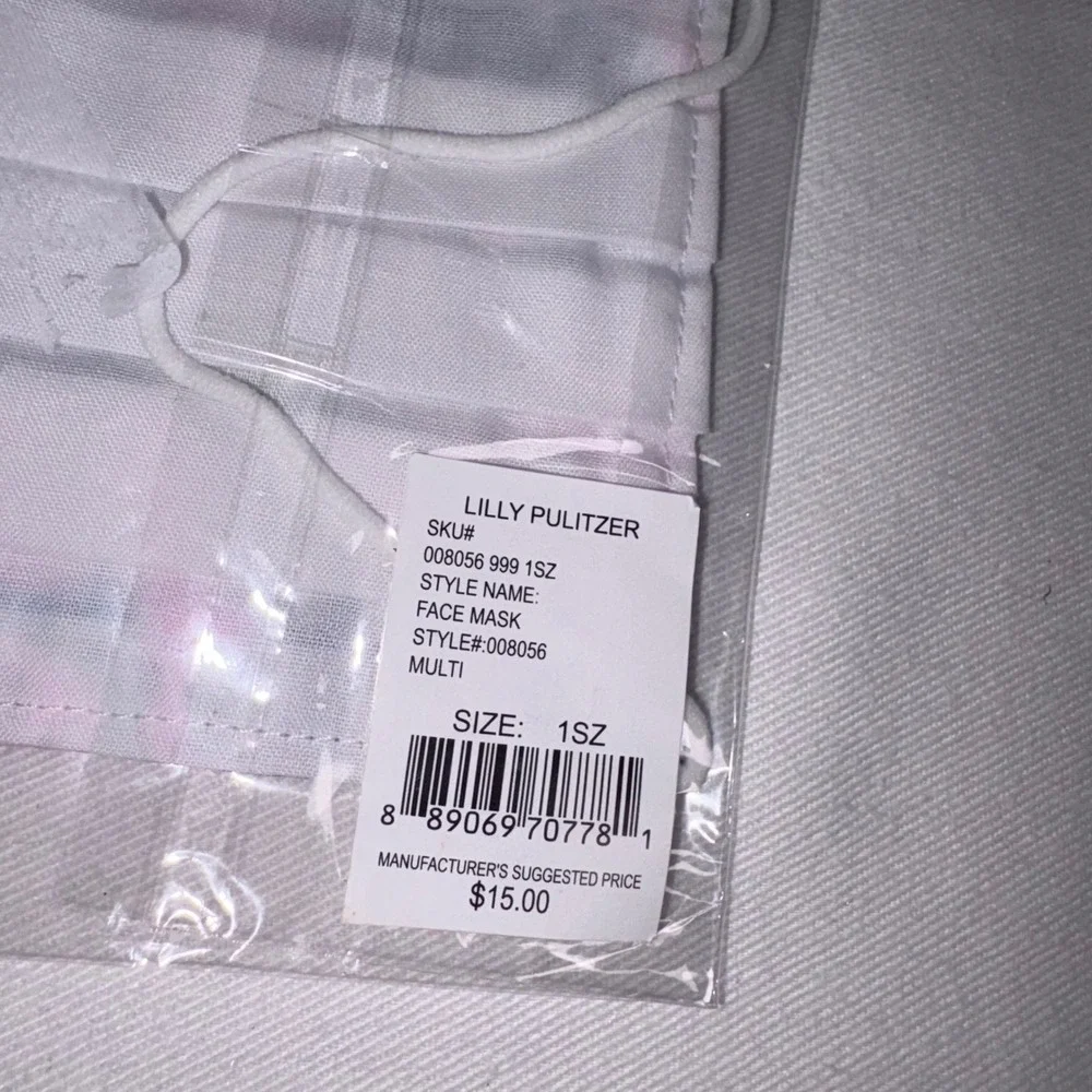 Lilly Pulitzer Face Mask Set 3 pack OS Multi New Floral Tropical Pleated Mask